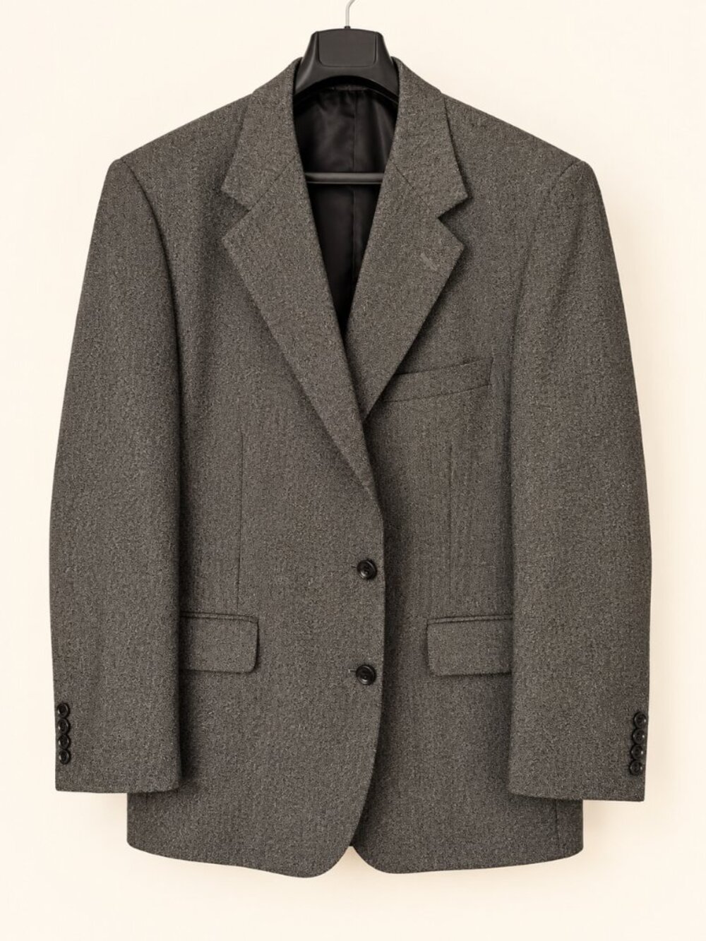 Cordovan & Grey Ltd Men’s 100% Virgin Wool Sport Coat Blazer 46R Charcoal - Picture 2 of 7